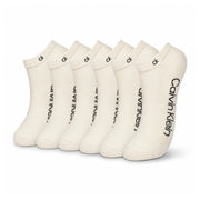 Calvin Klein Logo 6-Pack Low Cut Socks Code C203 - OFFWHT - Off-White / 6 Pairs