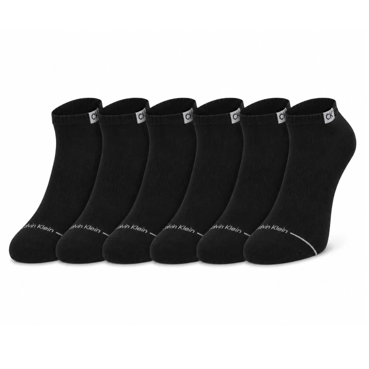 Calvin Klein Logo 6-Pack Low Cut Socks Code C205 - BLK