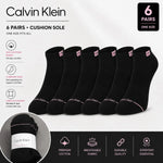 Calvin Klein Logo 6-Pack Low Cut Socks Code C206 - BLK - Black / 6 Pairs