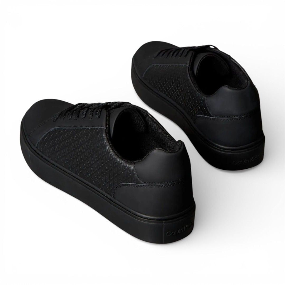 Calvin Klein Logo Emblem Tennis Shoes Men - BLK