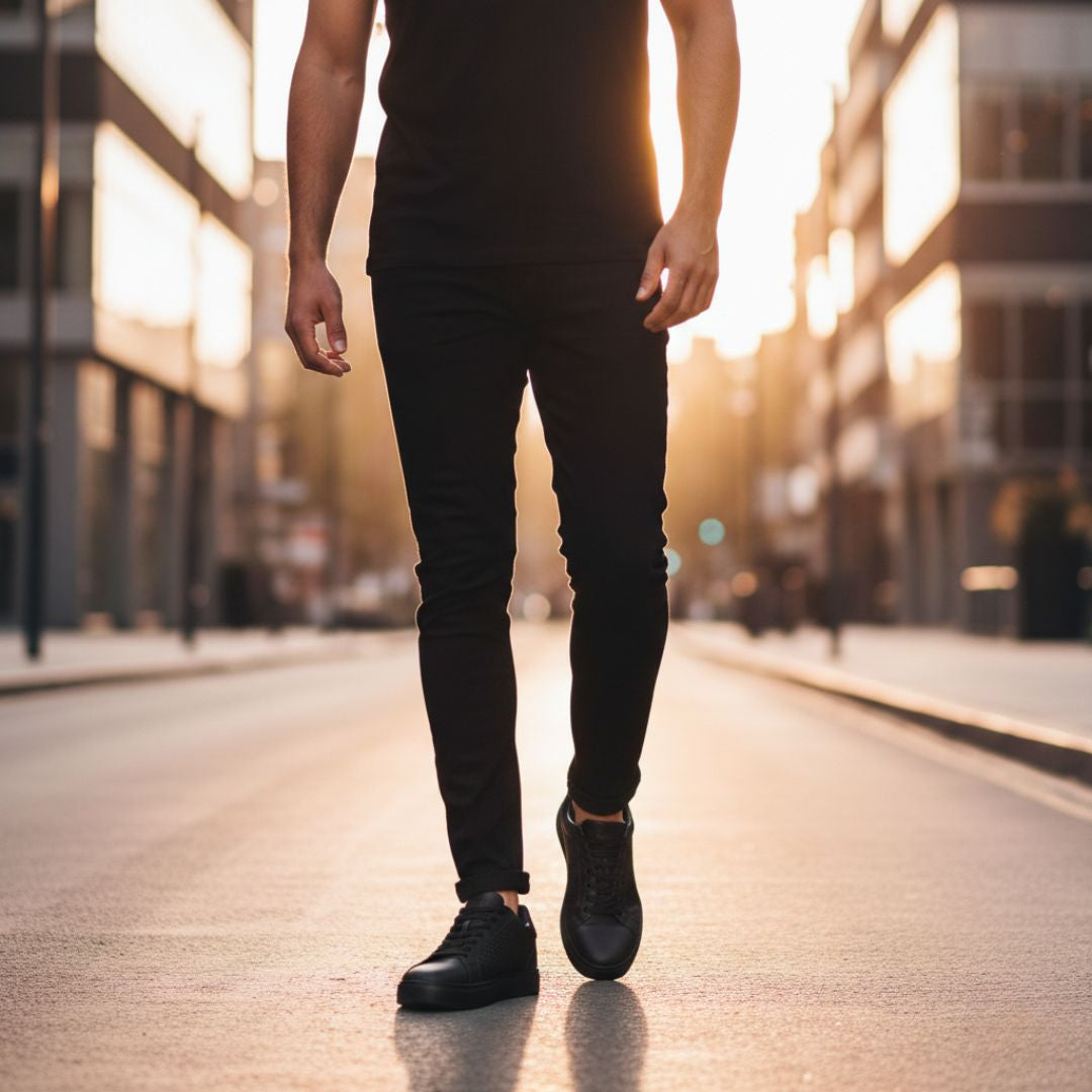 Calvin Klein Logo Emblem Tennis Shoes Men - BLK