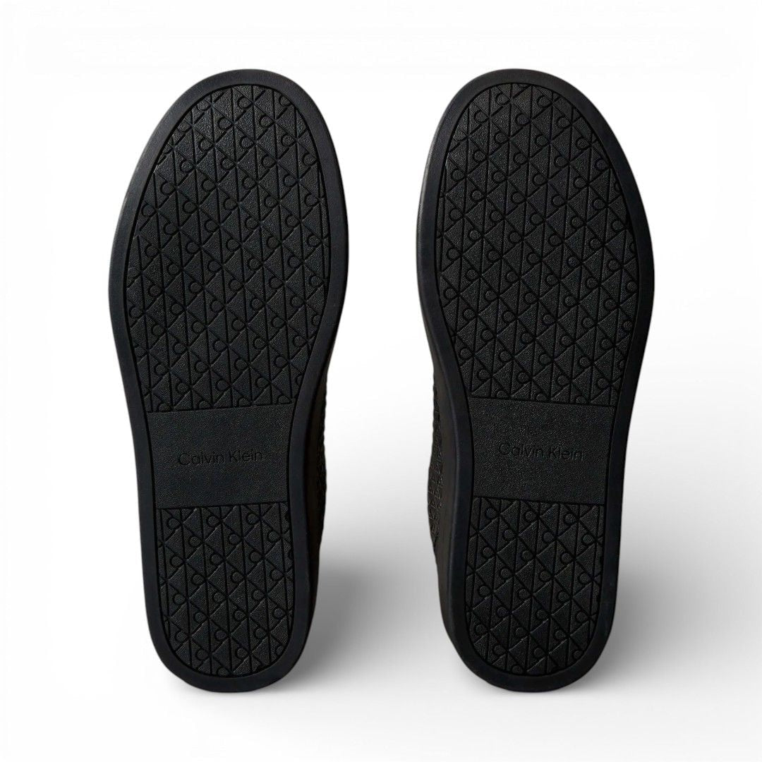 Calvin Klein Logo Emblem Tennis Shoes Men - BLK