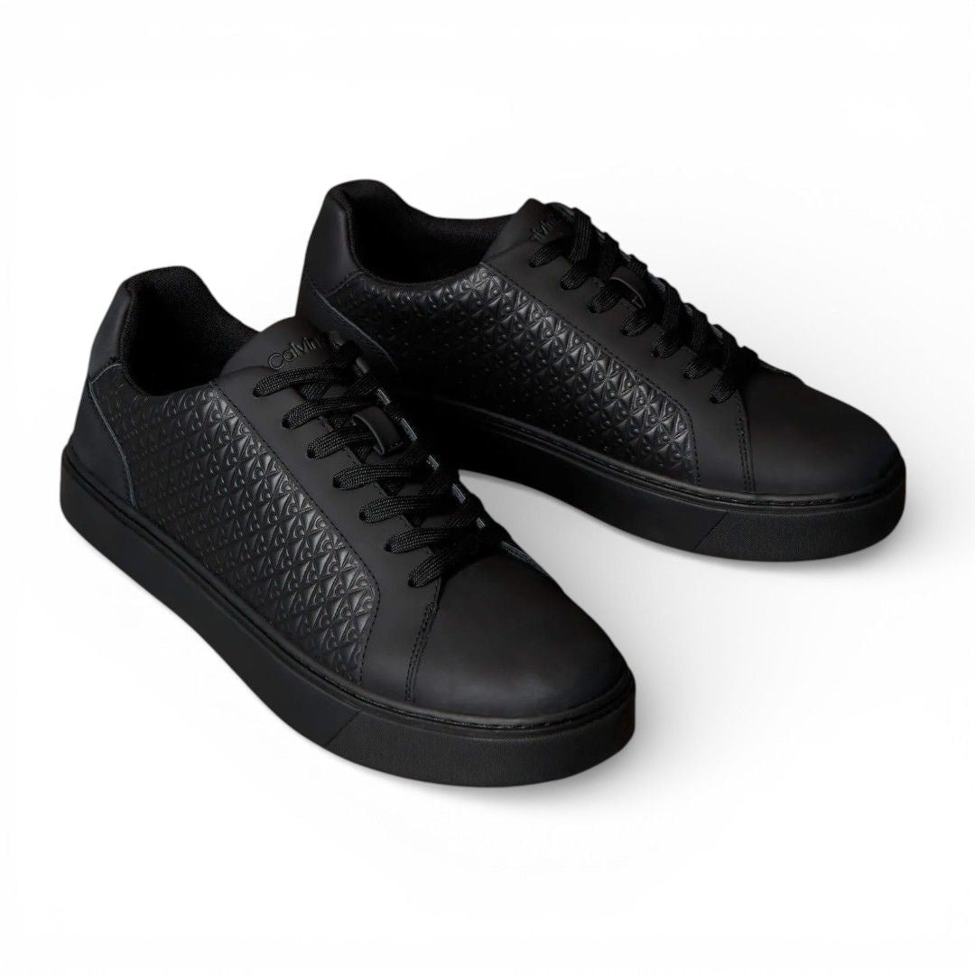 Calvin Klein Logo Emblem Tennis Shoes Men - BLK