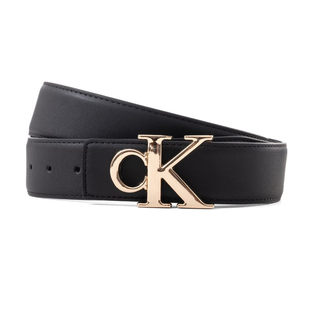 Calvin Klein Logo Golf Belt Men - BLKGLD - Black / 115 CM