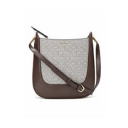 Calvin Klein Logo Tan Pu Sling Bag Crossbody Women - BRNBEG - Brown-Beige