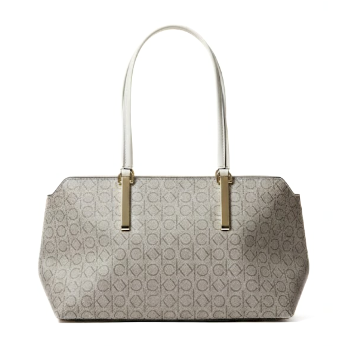 Calvin Klein Lori Top Zip Tote Handbag Women - BEG - Beige