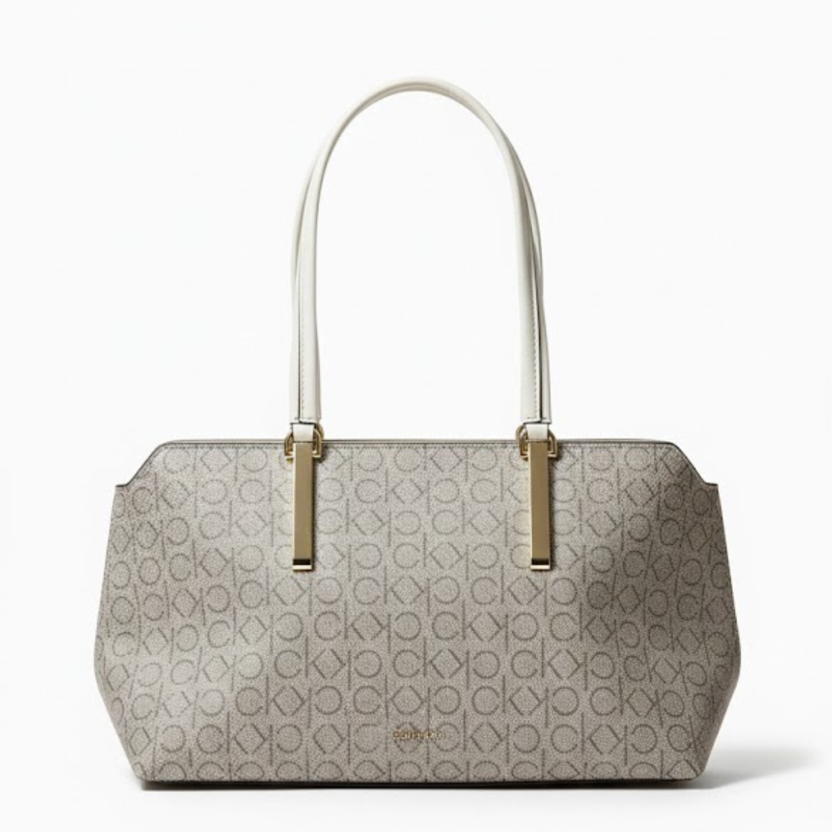 Calvin Klein Lori Top Zip Tote Handbag Women - BEG - Beige