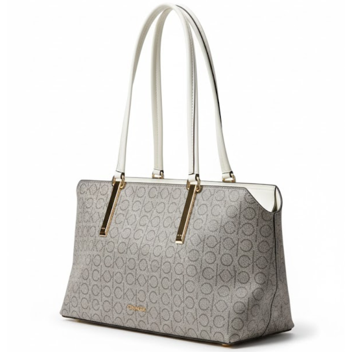 Calvin Klein Lori Top Zip Tote Handbag Women - BEG - Beige