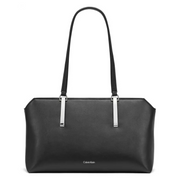 Calvin Klein Lori Top Zip Tote Handbag Women - BLK - Black