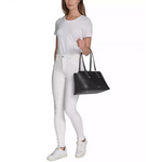Calvin Klein Lori Top Zip Tote Handbag Women - BLK - Black