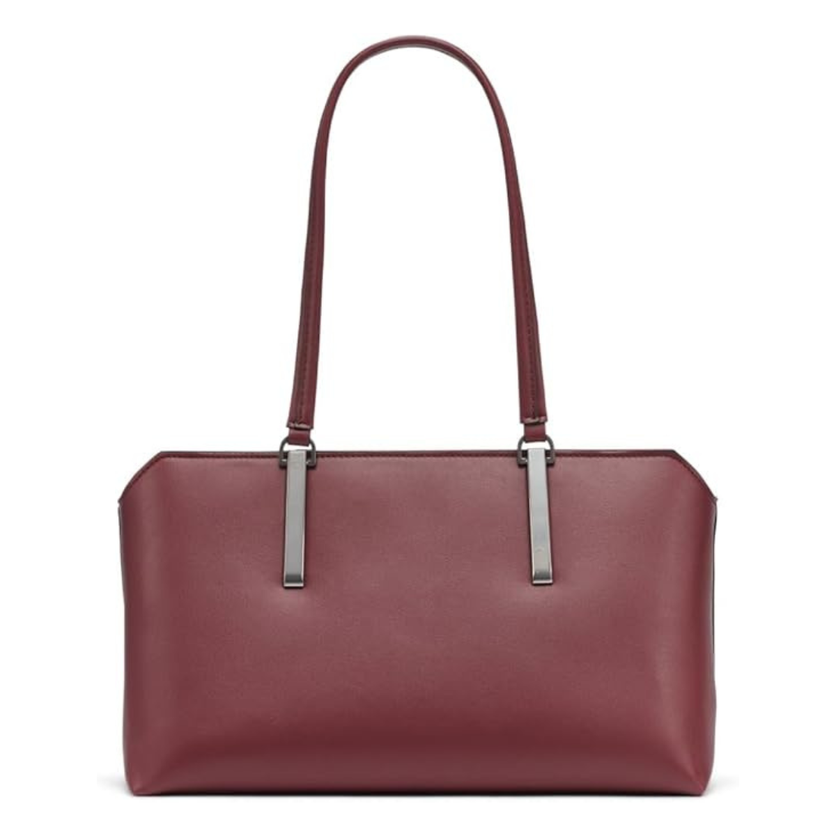 Calvin Klein Lori Top Zip Tote Handbag Women - BRG - Burgundy
