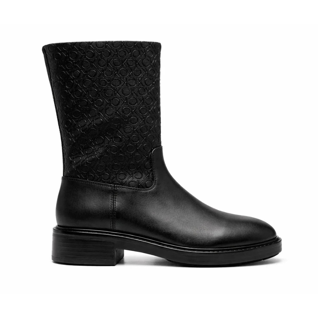 Calvin Klein LOW LEATHER ANKLE BOOTS - BLK - Black / 39