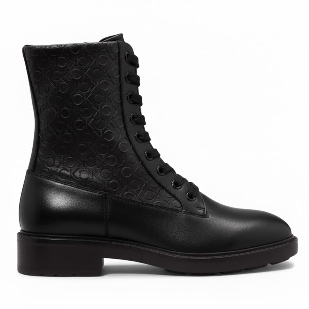 Calvin Klein LOW LEATHER ANKLE BOOTS - BLK - Black / 39
