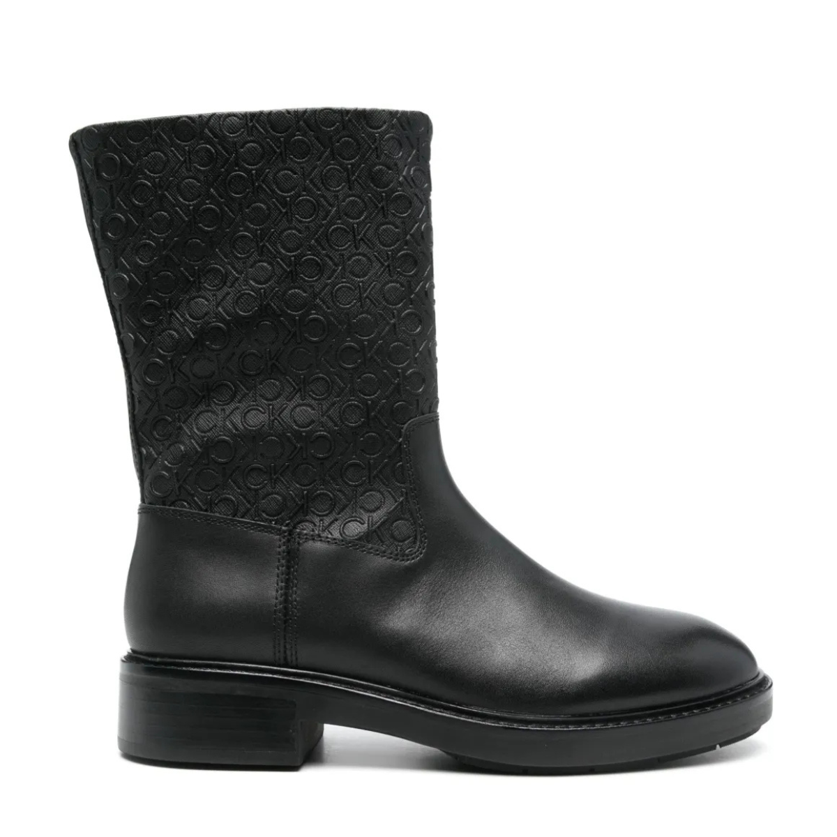 Calvin Klein LOW LEATHER ANKLE BOOTS - BLK - Black / 39