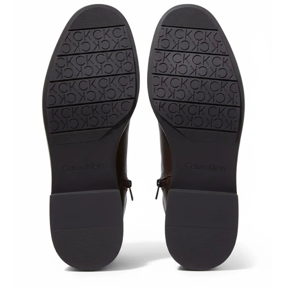 Calvin Klein LOW LEATHER ANKLE BOOTS - BLK