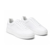 Calvin Klein LOW PRO CUPS Leather Sneakers Women - WHT
