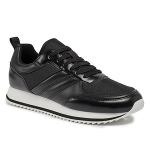 Calvin Klein Low Top Lace Up Jaq Mono Trainer HM0HM01343-BLKWHT - 44 / Black - Shoes