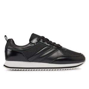 Calvin Klein Low Top Lace Up Jaq Mono Trainer HM0HM01343-BLKWHT - 44 / Black - Shoes