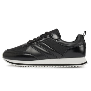 Calvin Klein Low Top Lace Up Jaq Mono Trainer HM0HM01343-BLKWHT - 44 / Black - Shoes