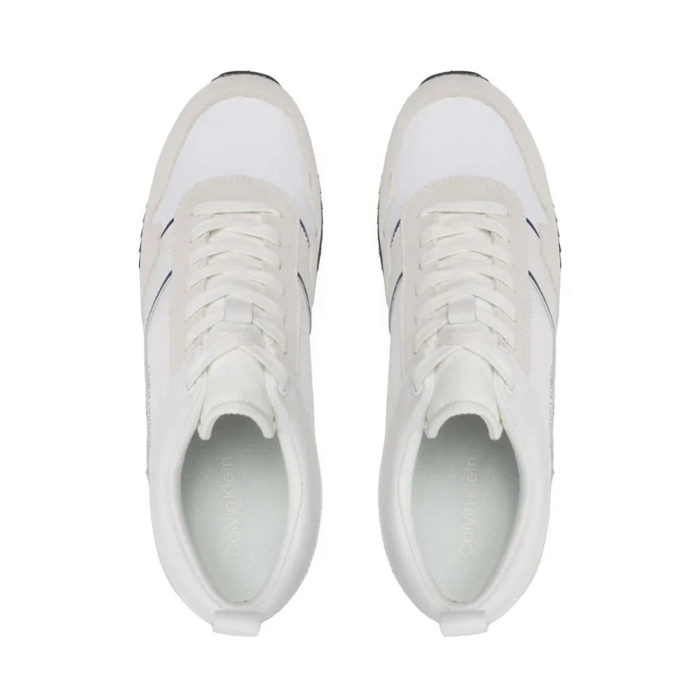 Calvin Klein Low Top Lace Up Mix Trainer HM0HM00985 - WHT - Shoes