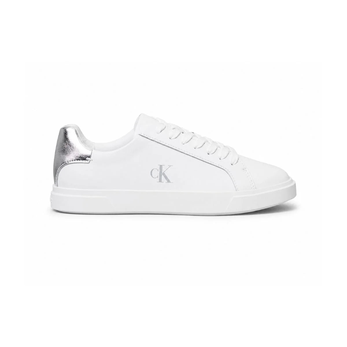 Calvin Klein Low-top Leather Sneakers Women HW0HW02845 - WHTSLV