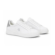 Calvin Klein Low-top Leather Sneakers Women HW0HW02845 - WHTSLV - White-Silver / 37