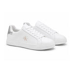 Calvin Klein Low-top2 Leather Sneakers Women HW0HW02845 - WHTSLV - White-Silver / 37