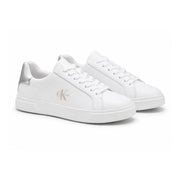 Calvin Klein Low-top2 Leather Sneakers Women HW0HW02845 - WHTSLV - White-Silver / 37
