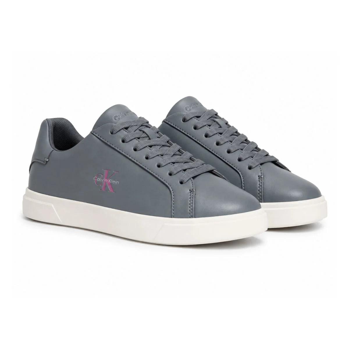 Calvin Klein Low-top2 Leather Sneakers Women HW0HW03146- GRY - Gray / 36