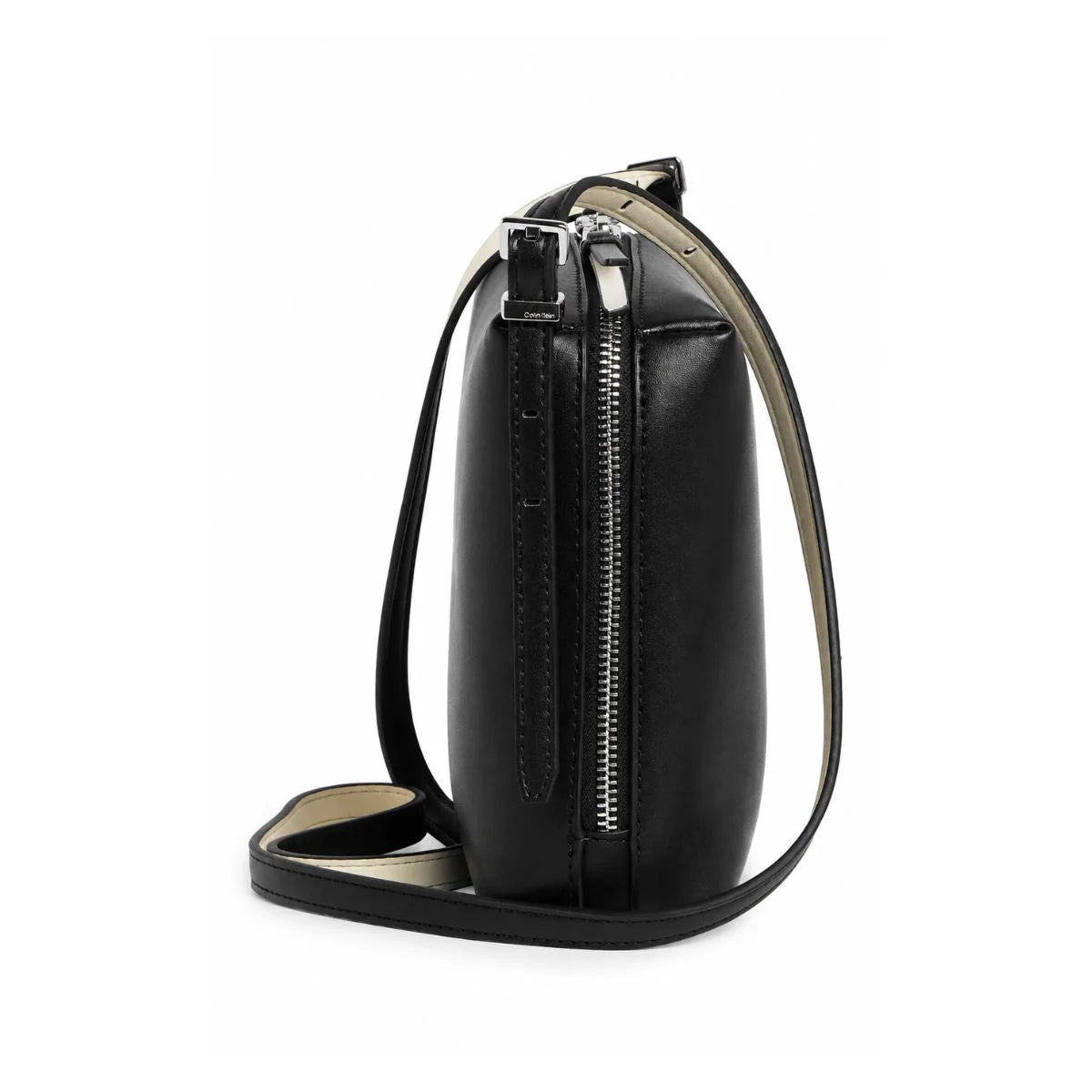 Calvin Klein Lowne Leather Crossbody Bag Women - BLK - Black