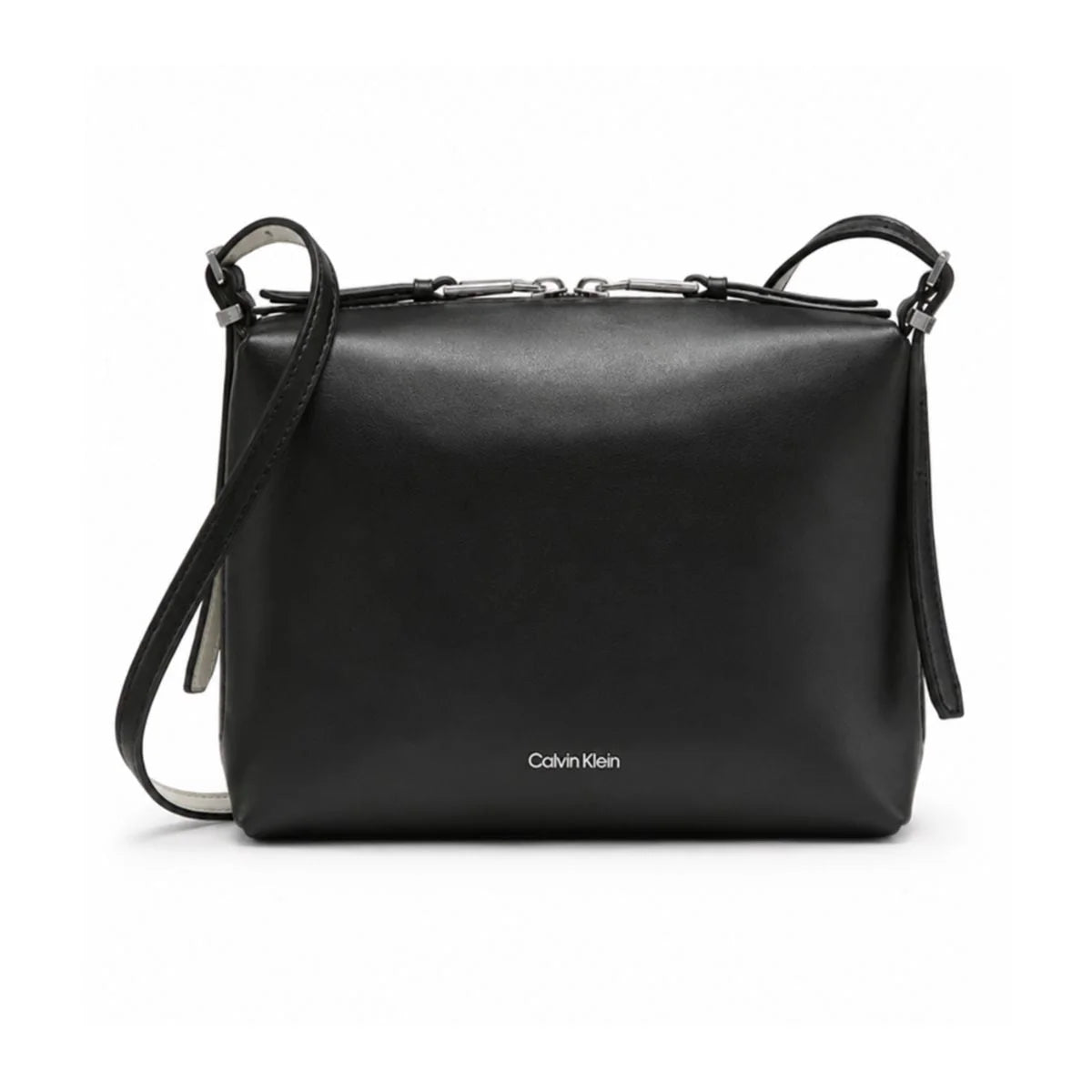 Calvin Klein Lowne Leather Crossbody Bag Women - BLK - Black
