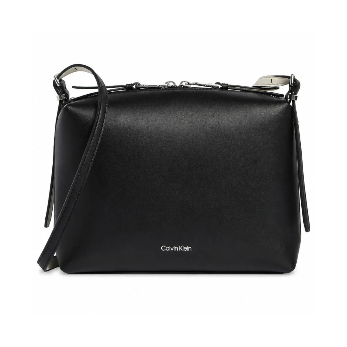 Calvin Klein Lowne Leather Crossbody Bag Women - BLK - Black