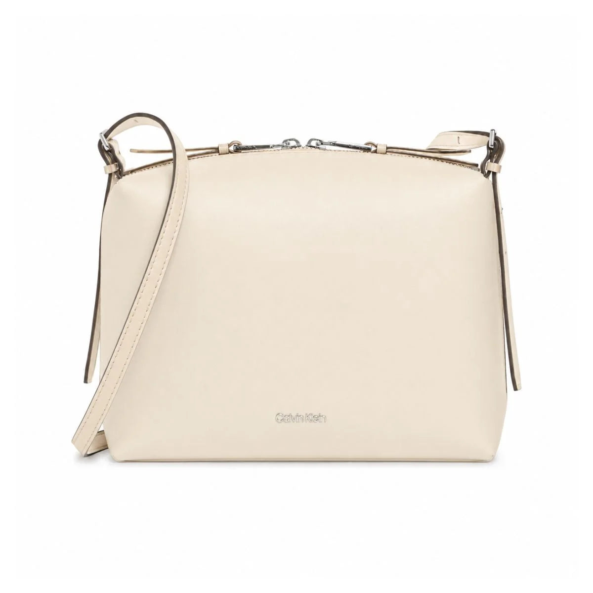 Calvin Klein Lowne Leather Crossbody Bag Women - CRM - Cream