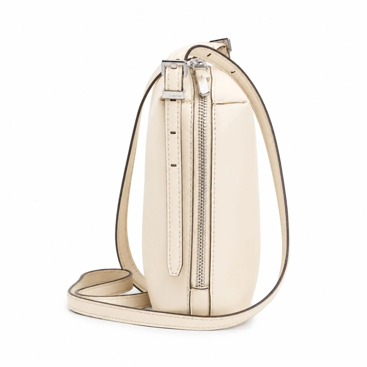 Calvin Klein Lowne Leather Crossbody Bag Women - CRM - Cream