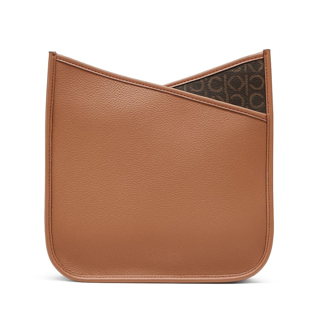Calvin Klein Lyla SignaturenBlocked Adjustable Crossbody - TAN - Tan