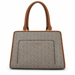 Calvin Klein Margot Textured Logo Emboss Satchel Bag - GRY - Grey