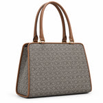 Calvin Klein Margot Textured Logo Emboss Satchel Bag - GRY - Grey