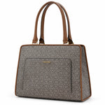 Calvin Klein Margot Textured Logo Emboss Satchel Bag - GRY - Grey