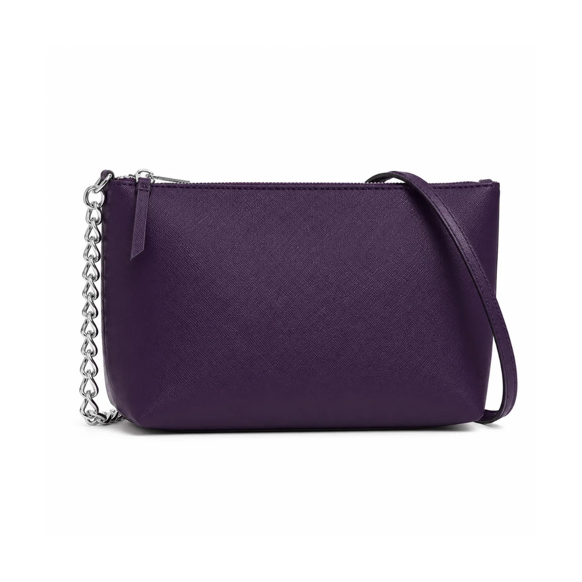 Calvin Klein Metallic Chain Accent Sling Bag Crossbody Women -PRL - Purple