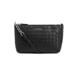 Calvin Klein Metallic Chain2 Accent Sling Bag Crossbody Women - BLK - Black