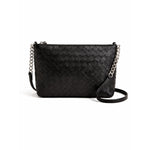 Calvin Klein Metallic Chain2 Accent Sling Bag Crossbody Women - BLK - Black