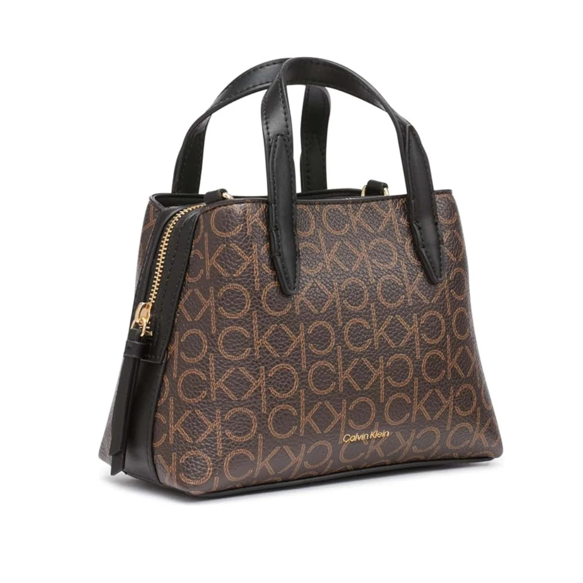 Calvin Klein Millie Triple Compartment Mini Satchel Crossbody Women - BRN - Black