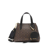 Calvin Klein Millie Triple Compartment Mini Satchel Crossbody Women - BRN - Black