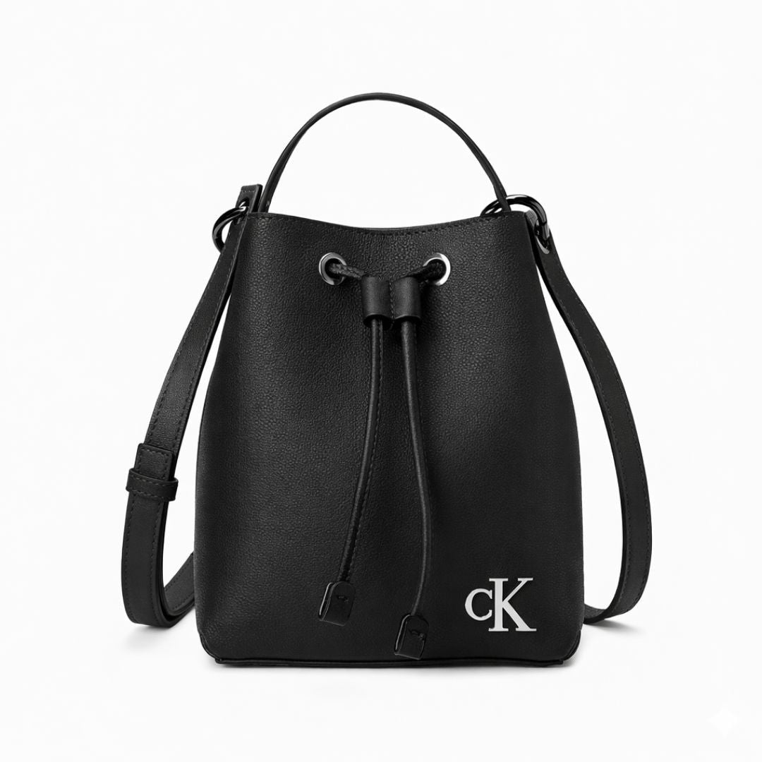 Calvin Klein Minimal Monogram Bucket Bag Women - BLK - Black
