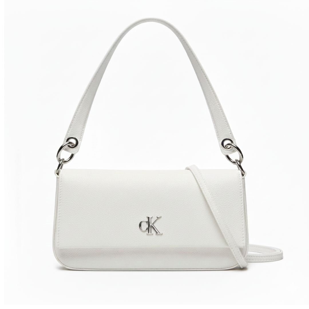 Calvin Klein Minimal Monogram Shoulder Bag Women - WHT - White