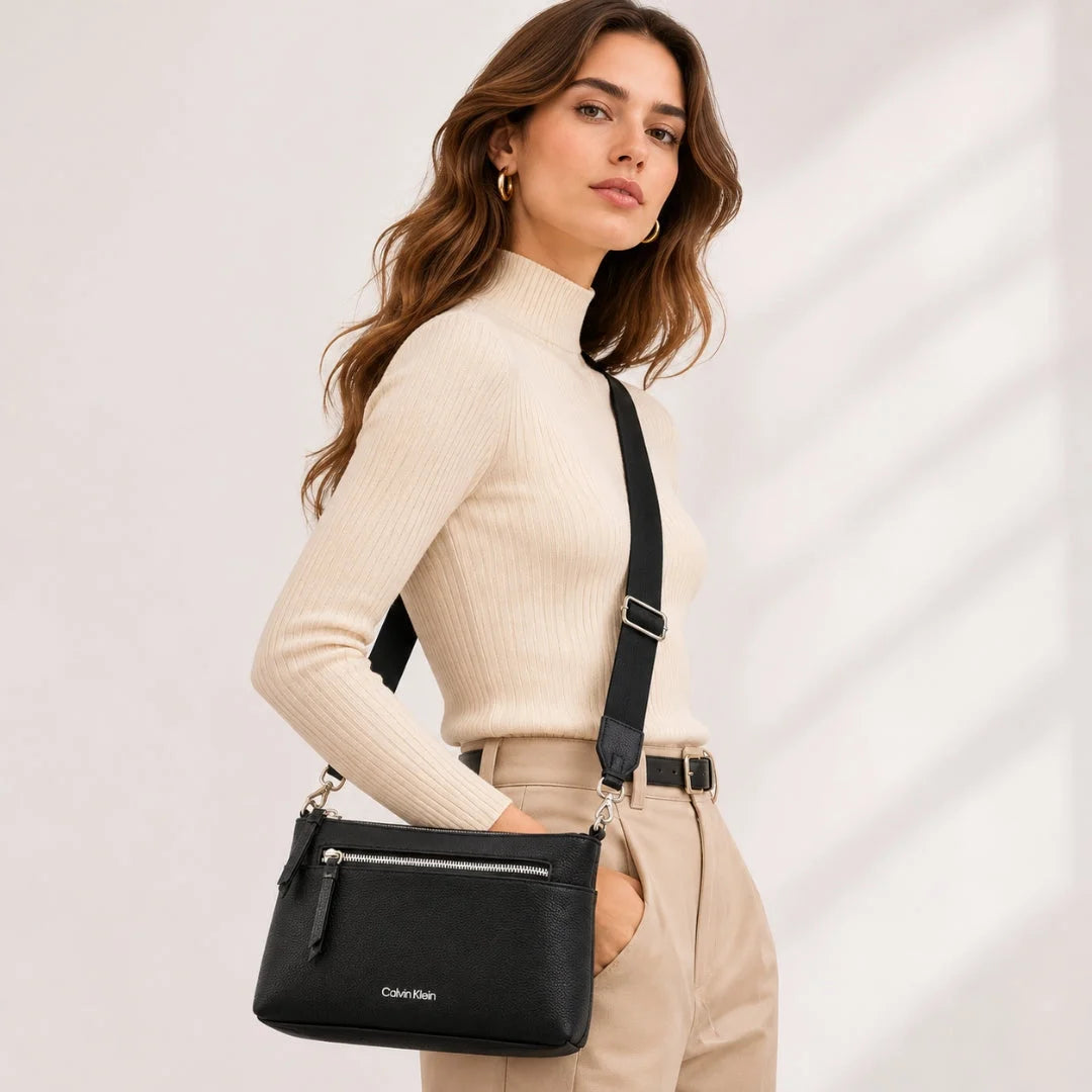 Calvin Klein Minimalist Elegance Shoulder Bag Women CB10 - Black 1
