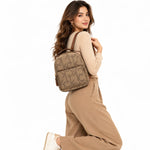 Calvin Klein Monogram Backpack Bag Women - BGE - Beige