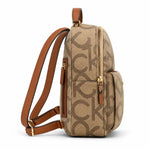 Calvin Klein Monogram Backpack Bag Women - BGE - Beige