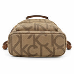 Calvin Klein Monogram Backpack Bag Women - BGE - Beige