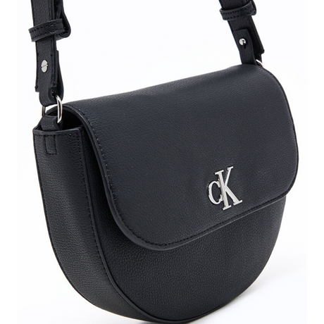 Calvin Klein Monogram Detail Crossbody Bag - BLK - Black